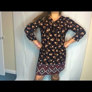 Floral long sleeve dress